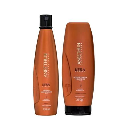 Imagem de Shampoo 300Ml E Recondicionador 250G Kera System Aneethun