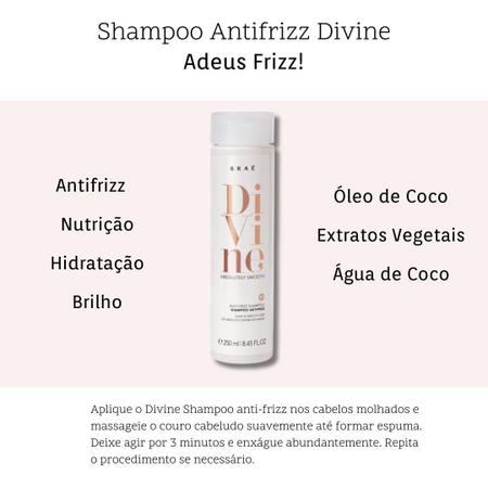 Imagem de Shampoo Antifrizz Divine Braé 250ml Liso Absoluto