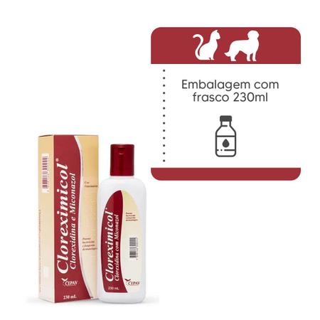 Imagem de Shampoo Antimicrobiano Cães Gatos Cepav Cloreximicol 230 ml