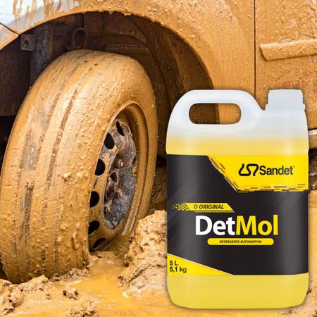 Imagem de Shampoo Automotivo DetMol 5 Sandet Pra Limpar Motor D Moto