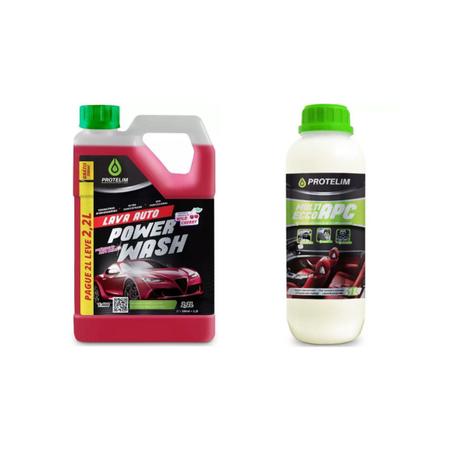 Imagem de Shampoo Automotivo Lava Auto Power Wash + APC Multilimpador