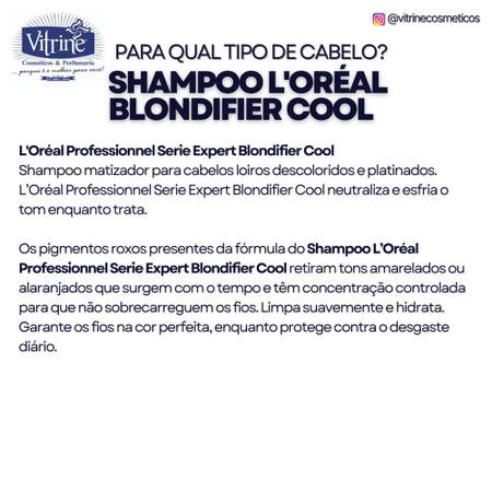 Imagem de Shampoo Blondifier Cool L'oréal Paris Professionnel Serie Expert Fracionado 240ml - Desamarelador
