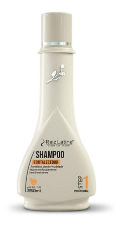 Imagem de Shampoo Cabelos Ressecados E Secos 250ml Raiz Latina Profissional Brilho Fortalecedor Pós Química  