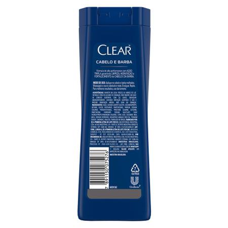 Imagem de Shampoo Clear Men Anti Caspa Cabelo e Barba 200ml