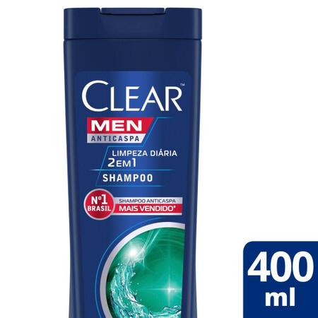 Imagem de Shampoo Clear Men Anticaspa Limpeza Diária 2 em 1 400ml