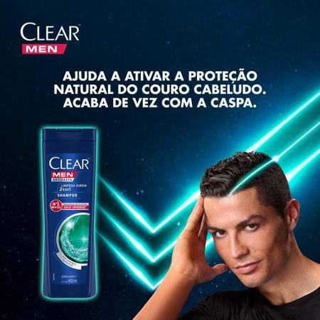 Imagem de Shampoo Clear Men Anticaspa Limpeza Diária 2 em 1 400ml