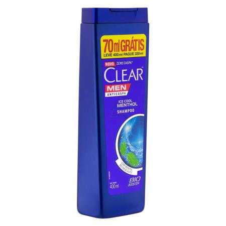 Imagem de Shampoo Clear Men Ice Cool Menthol Leve 400ml Pague 300ml