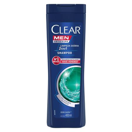 Imagem de Shampoo Clear Men Limpeza Diária 2 em 1 400ml
