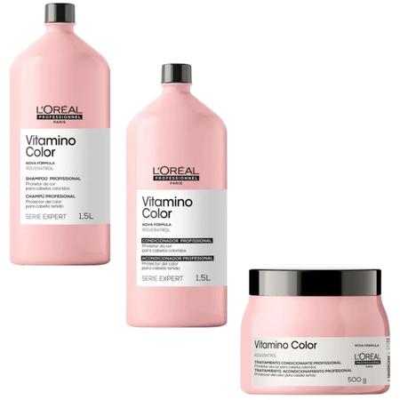 Imagem de Shampoo Condicionador e Máscara Gd Loreal Vitamino Color - Cabelos Coloridos