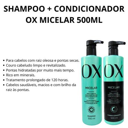 Imagem de Shampoo + Condicionador Ox Micelar 500ml