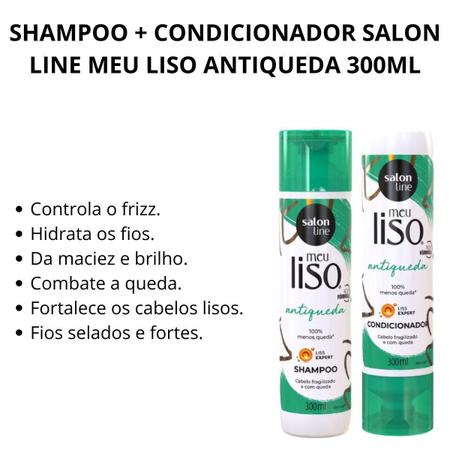 Imagem de Shampoo + Condicionador Salon Line Meu Liso Antiqueda 300ml