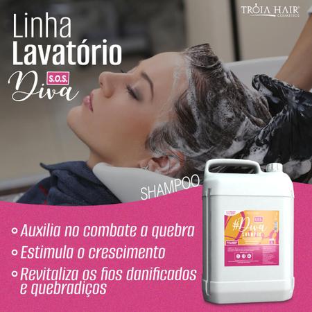 Imagem de Shampoo de Lavatorio Profissional S.O.S Diva Troia Hair 5L