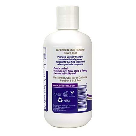 Imagem de Shampoo de tratamento do couro cabeludo de controle de psoríase triderma, ajuda a prevenir coceira, flaking e dimensionamento 8,3 oz