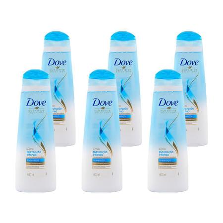 Imagem de Shampoo Dove Hidratação Intensa Com Infusão De Oxigênio Cabelos Enfraquecido 400ml (Kit com 6)