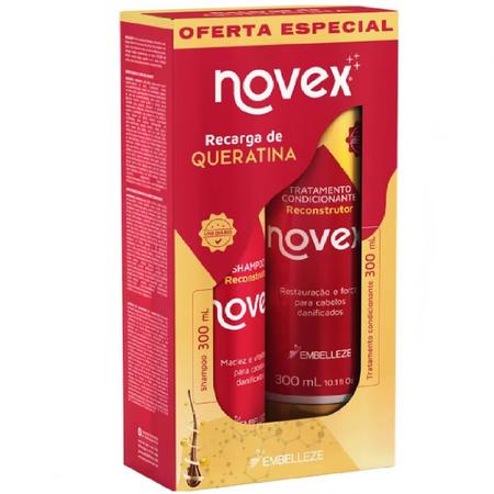 Imagem de Shampoo e Condicionador Novex Recarga de Queratina