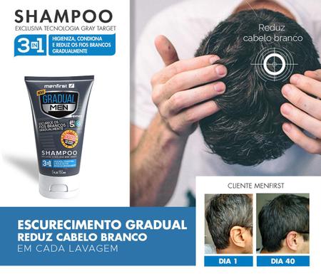 Imagem de Shampoo Escurecedor de Cabelo Gradual Men  Menfirst (3x)