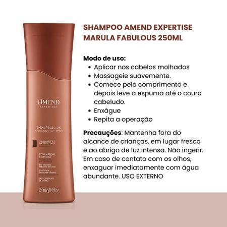 Imagem de Shampoo extra nutritivo marula fabulous amend 250ml