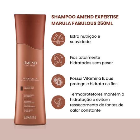 Imagem de Shampoo extra nutritivo marula fabulous amend 250ml