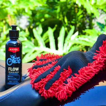 Imagem de Shampoo Flow Automotivo Neutro Limpeza de Moto Detergente 240ml Razux