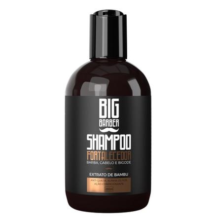 Imagem de Shampoo Fortalecedor Para Barba Big Barber 250ml Caixa Com 3 Unidades