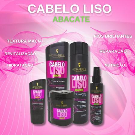 Shampoo Cabelo Liso Abacate 500ml Hidrabell - Hidrabell Cosméticos