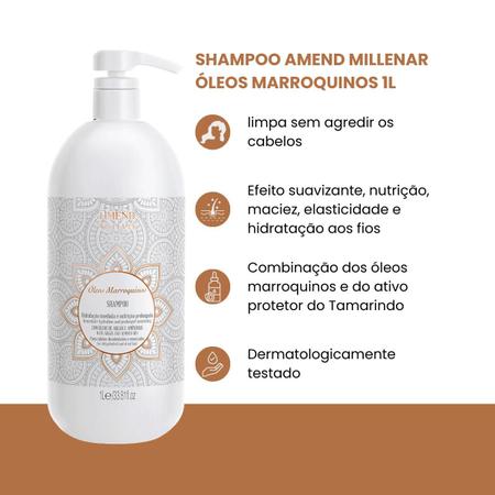 Imagem de Shampoo Hidratacao Millenar Oleos Marroquinos Amend 1L