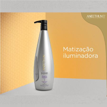 Imagem de Shampoo Matizante Aneethun 1 Litro Linha Blond System