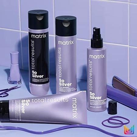 Imagem de Shampoo MATRIX So Silver Purple  Tonifica cabelos loiros e prateados