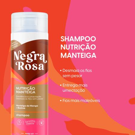 Imagem de Shampoo Nutrição Manteiga Negra Rosa 300ml