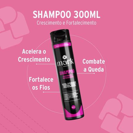 Imagem de Shampoo Para Cabelo Cresce E Fortalece 300Ml Mark Beauty