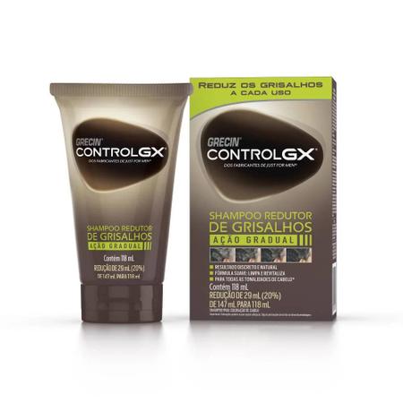 Imagem de Shampoo Redutor de Grisalhos Control Gx Grecin - Kit C/2un