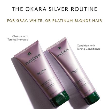 Imagem de Shampoo René Furterer OKARA SILVER Tonificante 600ml para cabelos loiros