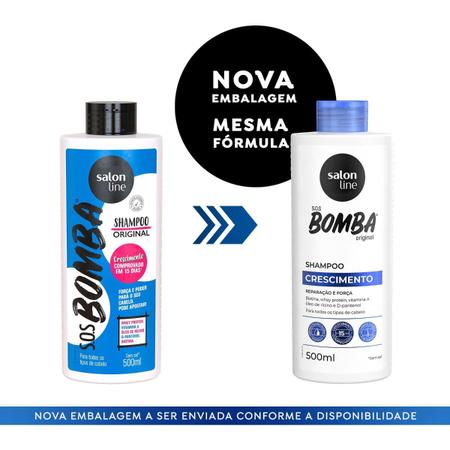 Imagem de Shampoo SOS Bomba Original 500ml - Ótimo Preço  Salon Line