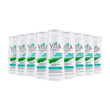 Imagem de Shampoo Vita Capili Muriel Babosa com Vitamina E Hidratação e fortalecimento 310ml (Kit com 9)