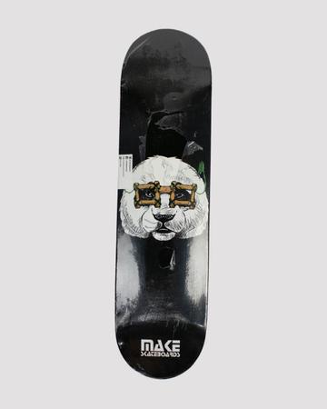 Imagem de Shape Make Skateboards Marfim Polar - Preto/ Branco