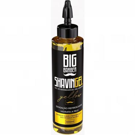 Imagem de Shaving Gel Barbear Bisnaga Big Barber Yellow 300ml Caixa Com 12 Unidades