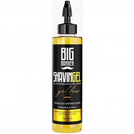 Imagem de Shaving Gel Barbear Bisnaga Big Barber Yellow 300ml Caixa Com 12 Unidades