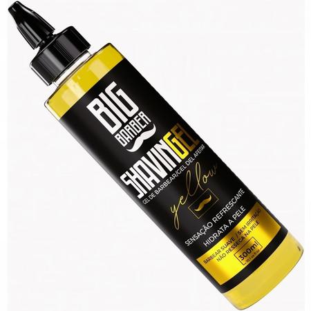 Imagem de Shaving Gel Barbear Bisnaga Big Barber Yellow 300ml Profissional