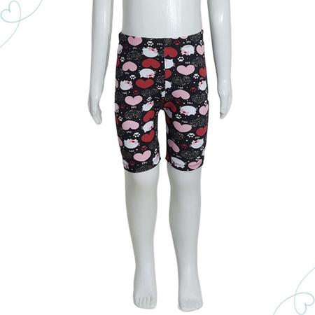 Imagem de Short Bermuda Legging Cotton Menina Gatinha Preta