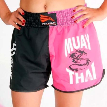 Imagem de Short Calção Para Muay Thai Feminino Luta Tailândes Progne