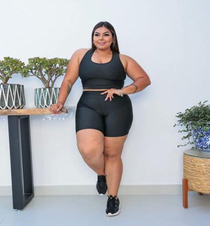 Imagem de Short Empina Bumbum Plus Size Alta Compressão Anticulote