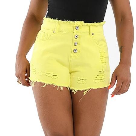 Shorts jeans amarelo feminino sales