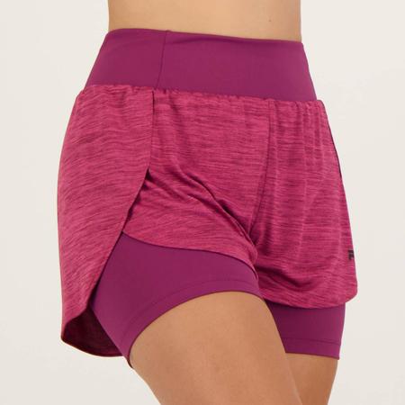 Imagem de Short Fila Basic Train Double Feminino Bordô e Roxo