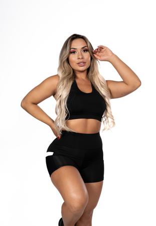 Short fitness cheap cintura alta