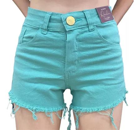 Shorts jeans best sale colorido