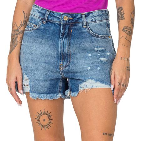 Shorts desfiado cheap na cintura alta