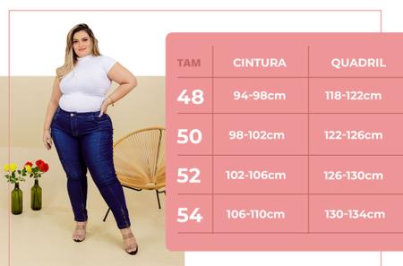 Imagem de Short Jeans Feminino Plus Size Verão Cos Alto Impina Bumbum