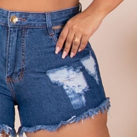 Short Jeans Plus Size Curto Desfiado Rasgado Cintura Alta - Useconf - Short  Feminino - Magazine Luiza