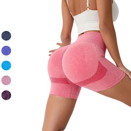 Compra online de Shorts femininos de ioga com controle de barriga, shorts  de treino para levantamento de bunda, cintura alta, leggings texturizados,  academia, fitness, esportes, shorts anticelulite