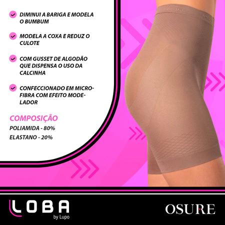 Imagem de Short Modelador Lupo Original Bermuda Cinta Feminina Diminui Barriga Sinta Levanta Bumbum